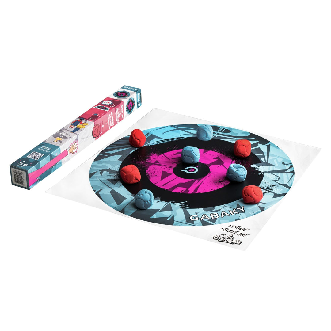 GABAKY Originelles Boccia-Spiel, Mix aus Puck und Curling, Ziel mit 8 weichen Kugeln, für jedes Terr