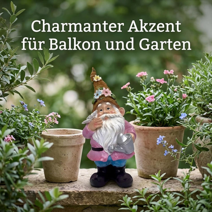 MIJOMA Gartenzwerg Gartengnom GNOME Dwarf Garten Dekoration Gartendeko Wichtel Zwerg für den Garten