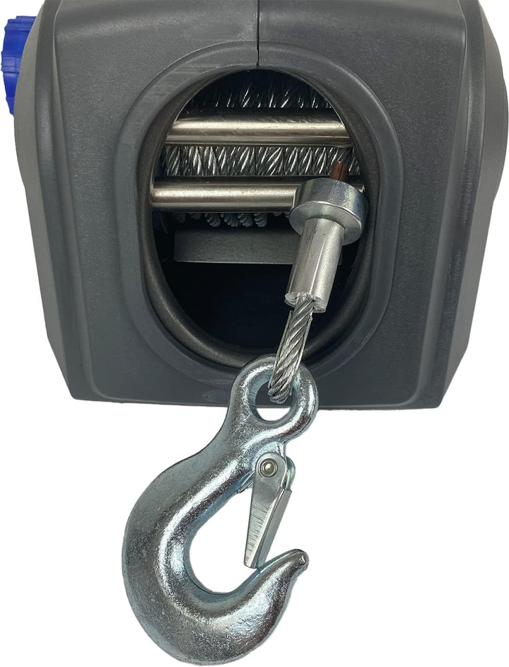 Berger & Schröter 31146 12 V Premium PKW-Seilwinde mit Funkfernbedienung, Grau, 390 x 260 x