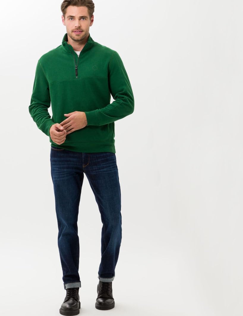 BRAX Herren Troyer Pullover Sweater Steve Sweaterstrick Navy Blue M Liberty, M Liberty