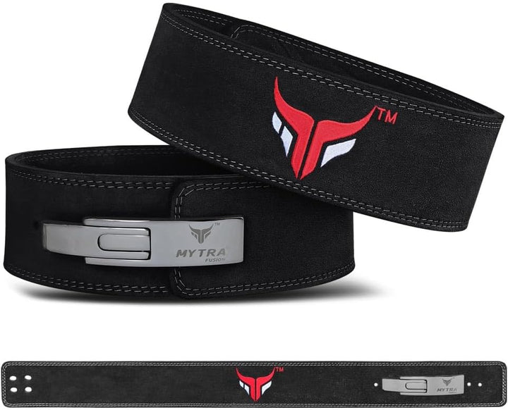 Mytra Fusion gewichthebergürtel 100% Echtes Leder Weightlifting Belt weisse Schnalle, Lifting Belt f