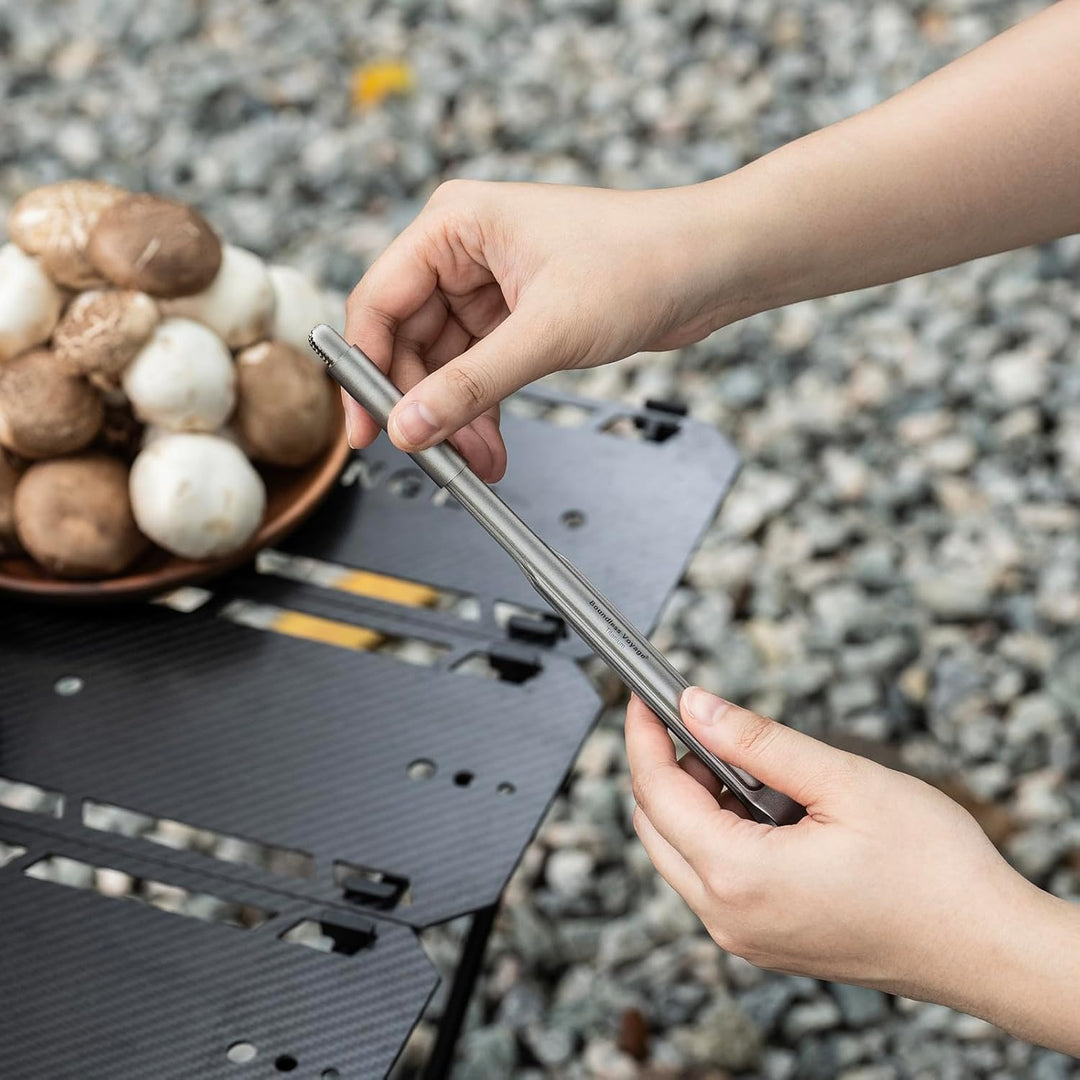 iBasingo Titan Grillrost mit BBQ Küchenzange Ultraleichtes Outdoor Grillzubehör für Camping, Wandern