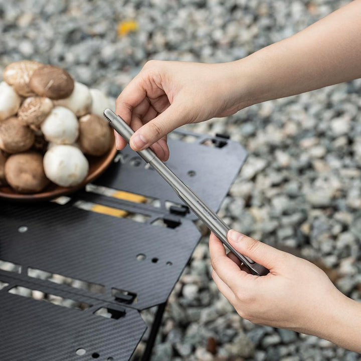 iBasingo Titan Grillrost mit BBQ Küchenzange Ultraleichtes Outdoor Grillzubehör für Camping, Wandern