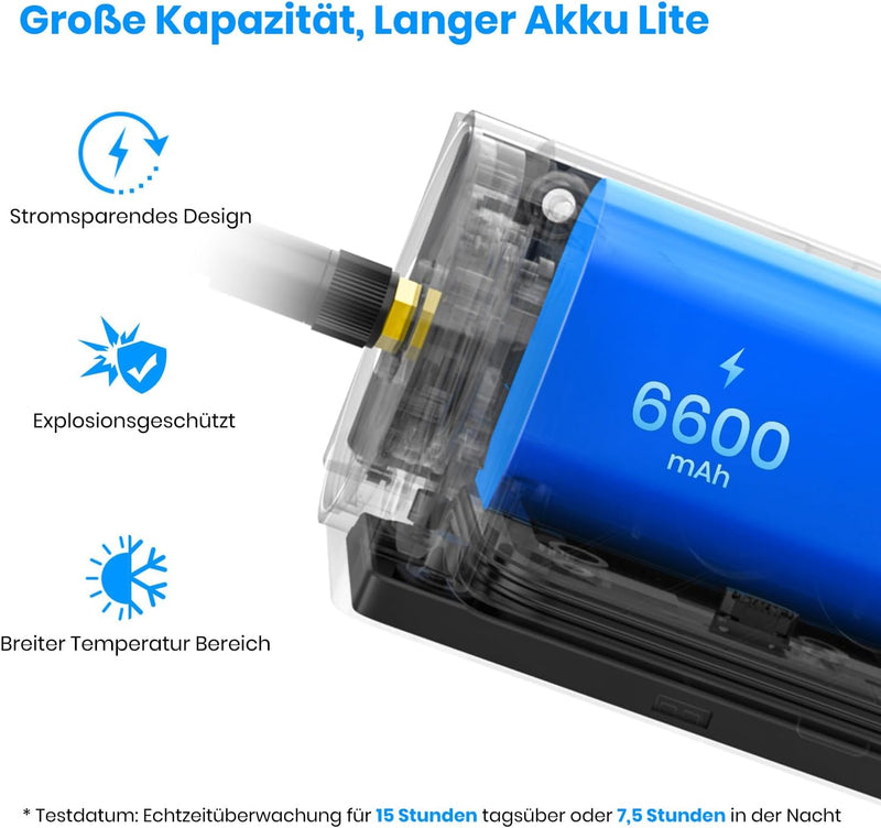 AUTO-VOX Solar Echt Kabellos Rückfahrkamera Set mit IR Nachtsicht, 1080P Funk Digital Rückfahrkamera