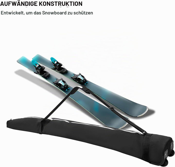 Lixada Snowboard &amp; Ski Bag mit Rollen/ Roller-Snowboardtasche wasserdichte Aufbewahrungstasche für S