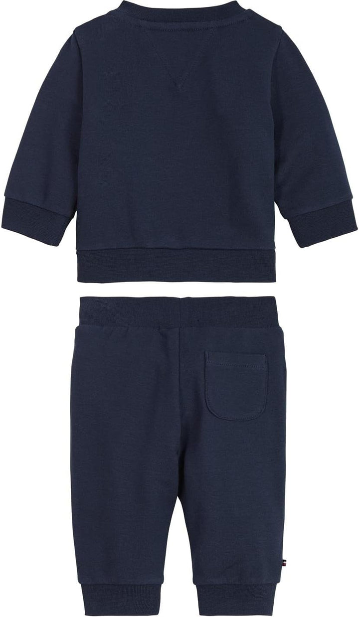 Tommy Hilfiger Unisex Kinder Baby 2-Teiler 12 Monate Blau (Twilight Navy), 12 Monate Blau (Twilight