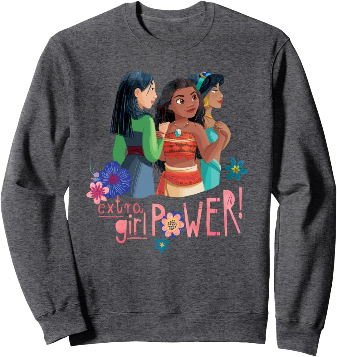 Disney Princess Mulan, Vaiana, Jasmine Extra Girl Power! Sweatshirt