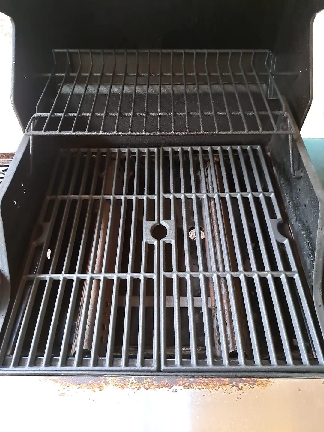 GFTIME 43 x 21CM Gusseisen Grillrost für Enders Boston 3, Enders Monroe 3 Pro, Barbecook Siesta 310,