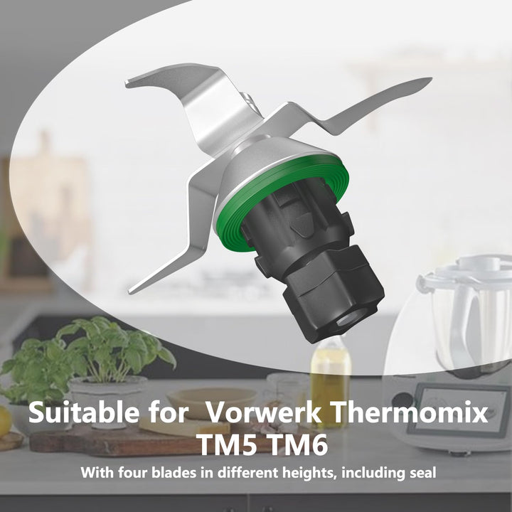 Mixmesser mit 4 Klingen passend für Vorwerk Thermomix TM 5 TM5 Küchenmaschine (TM5 und TM6), TM5 und