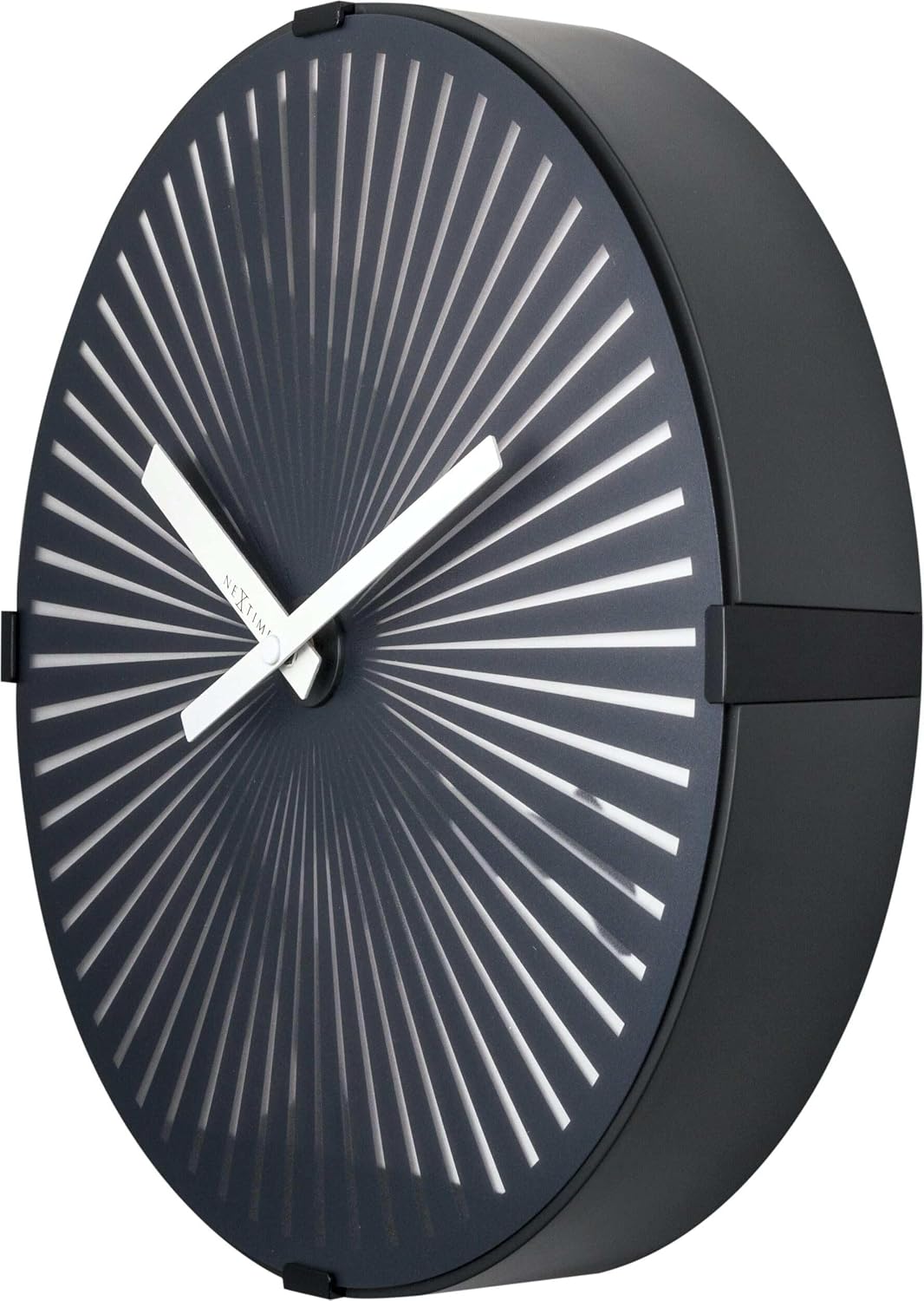 NeXtime Designer Wanduhr Running Man, mit optischer Illusion - Mann joggt, ø 30,5 cm