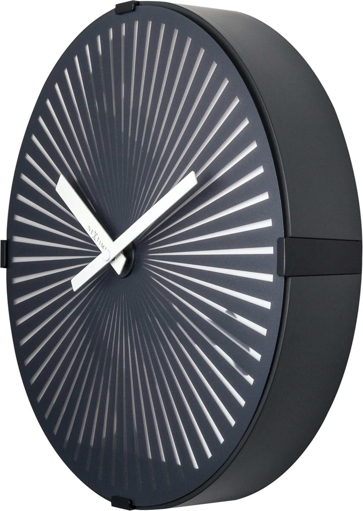 NeXtime Designer Wanduhr Running Man, mit optischer Illusion - Mann joggt, ø 30,5 cm