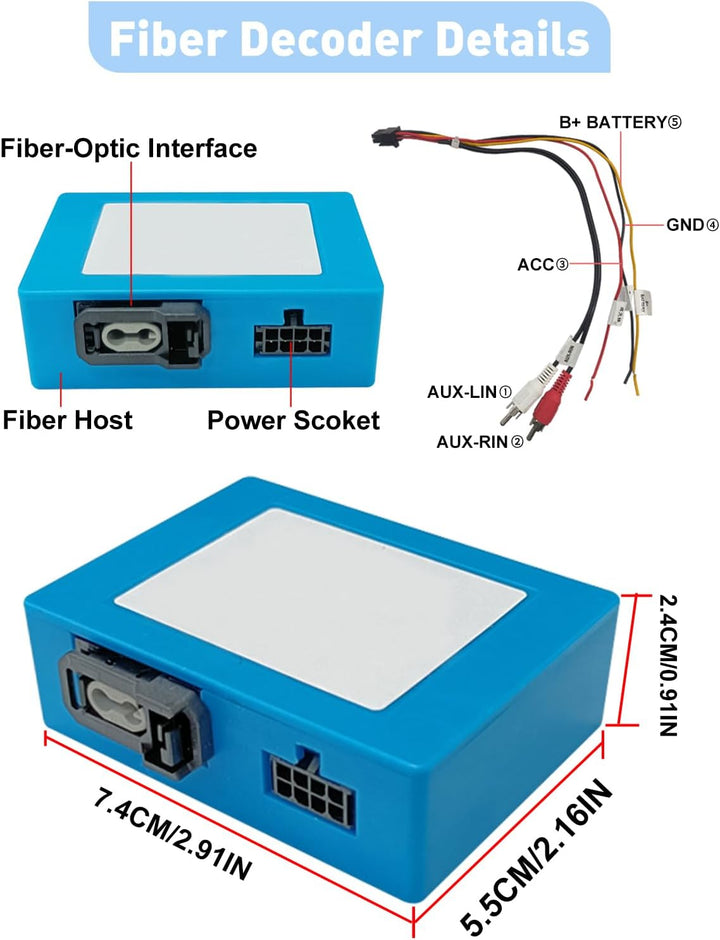 Glasfaser Decoder, für Mercedes Benz ML GL R Serie Glasfaser Decoder Meist Box für Andriod Autoradio