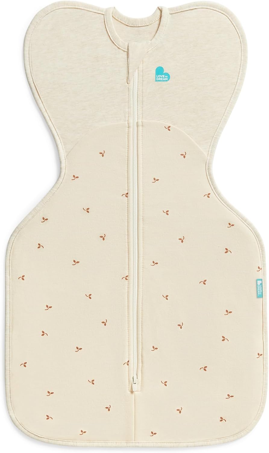 Love To Dream™ Swaddle UP™, Klein 3,5–6 kg – Twigs Oatmeal, enge Passform, unterstützt gesunde Schla