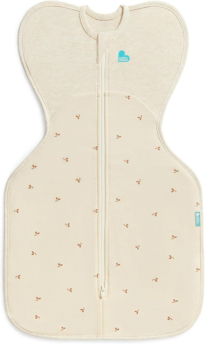 Love To Dream™ Swaddle UP™, Klein 3,5–6 kg – Twigs Oatmeal, enge Passform, unterstützt gesunde Schla