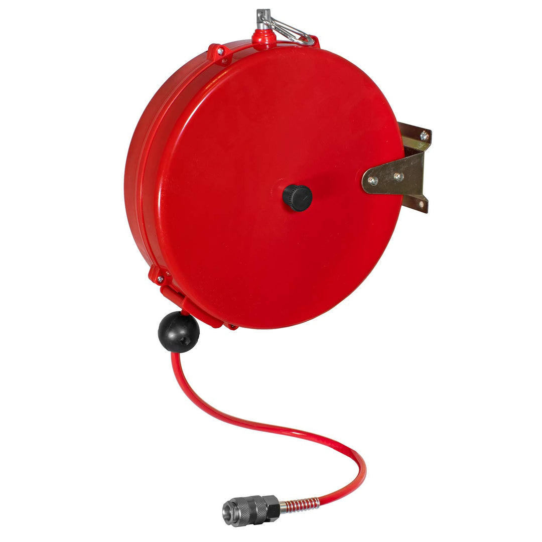 Automatik Druckluftschlauch Aufroller 10m 1/4" mit Wandmontage und automatischem Einzug