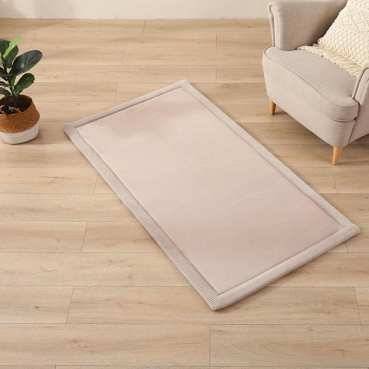 Wolkenweiche Samtmatte-Spielmatte Baby 150x80x2,5cm, grau – Kinderteppich mit hochwertigem Memory-Sc