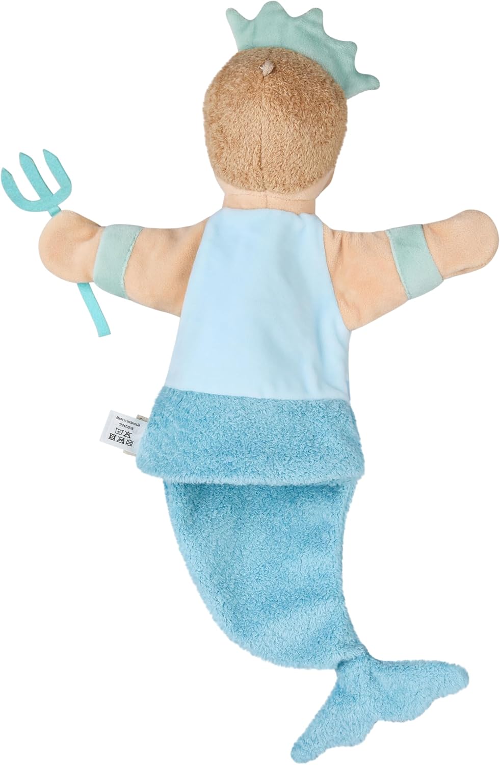 Sterntaler Handpuppe Wassermann aus weichem Flausch, Kinder- und Babyspielzeug, Kopf wattiert mit Po