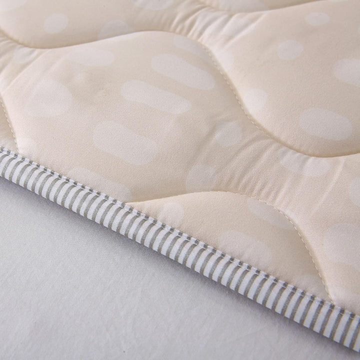 Gesteppte Krabbeldecke Baby 127cm, Hygge beige – extra Dicke 1,5cm weiche Baby Krabbelmatte – Baby S