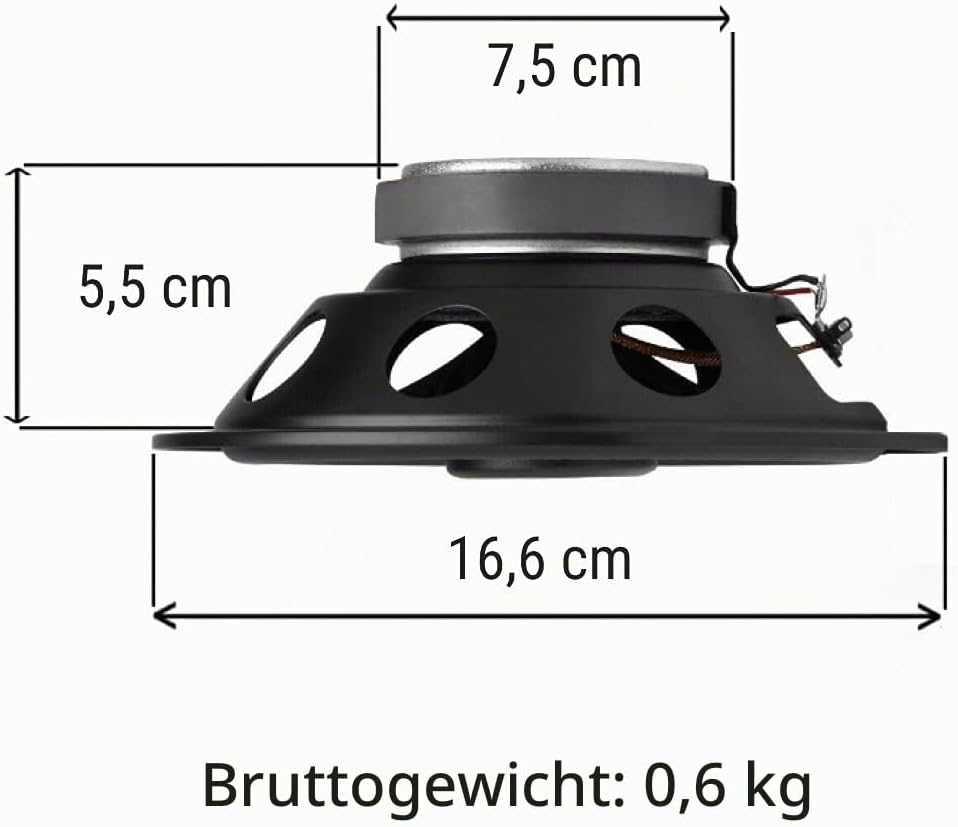2 koaxiallautsprecher 2 Wege kompatibel mit JBL STAGE2 624 6,5" 16,50 cm 165 mm 40 watt rms 240 watt
