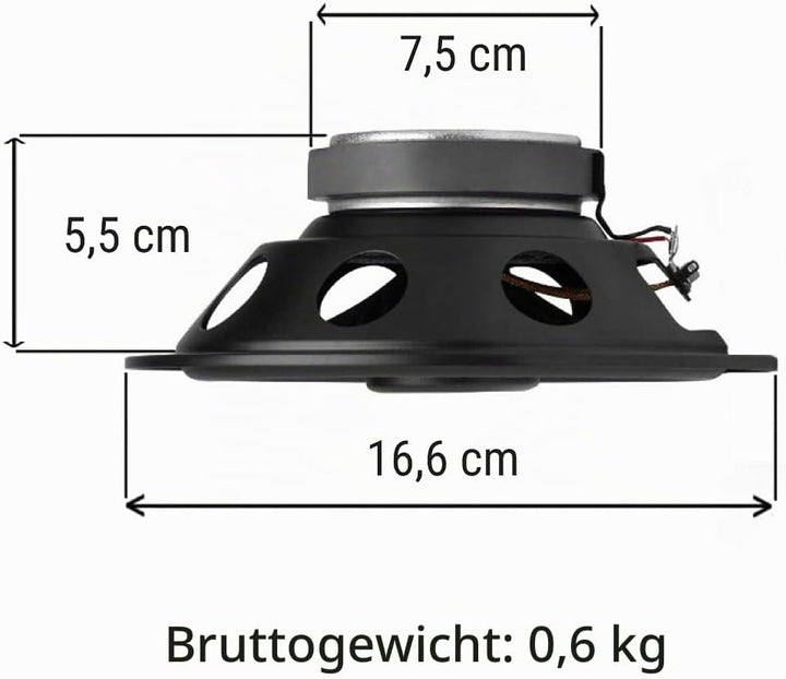 2 koaxiallautsprecher 2 Wege kompatibel mit JBL STAGE2 624 6,5" 16,50 cm 165 mm 40 watt rms 240 watt