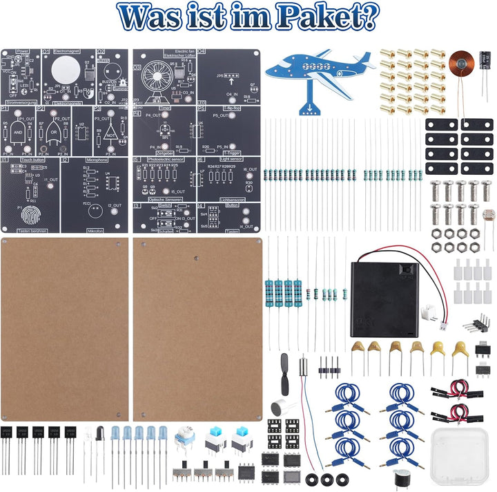 PEMENOL Digital Schaltungs Lern Löt Bausatz DIY Kit mit Lüfter&amp;LED-Lampe Multifunktional Elektronik