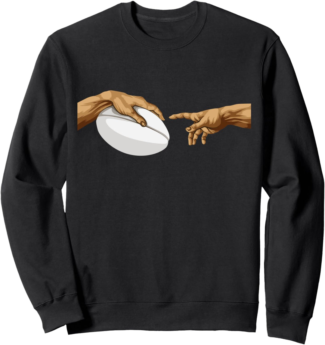 Rugby "Die Erschaffung Adams" Michelangelos Hand Sweatshirt