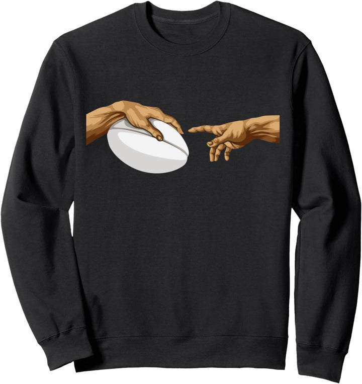 Rugby "Die Erschaffung Adams" Michelangelos Hand Sweatshirt