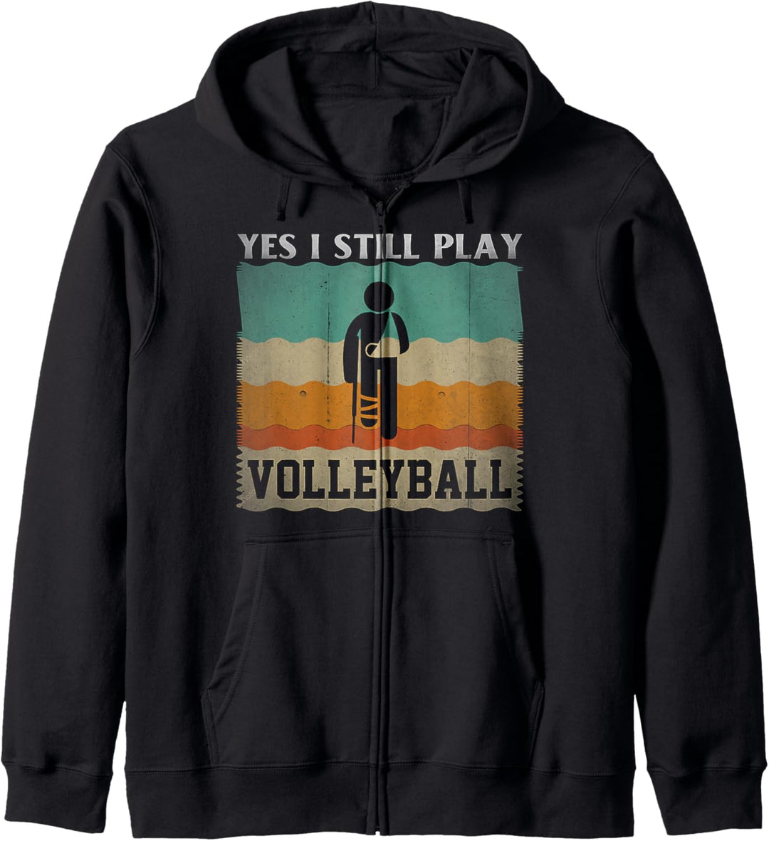 Lustiger Volleyballspieler Ja, ich spiele immer noch Volleyball Vintage Kapuzenjacke