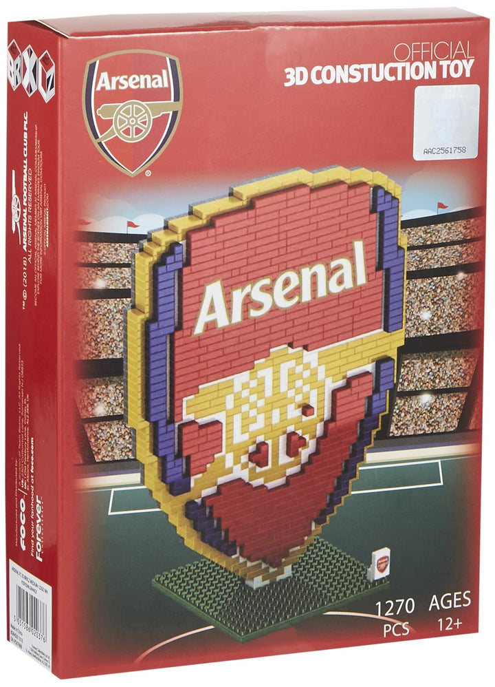 FOCO arsenal fc logo 3d brxlz bausatz Rot, Blau, Gold