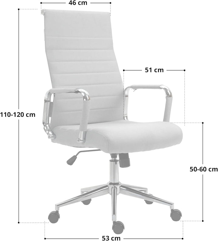 SVITA Office Comfort Bürostuhl Drehstuhl Chefsessel Schreibtischstuhl Stoffbezug Dunkelgrau Dunkelgr