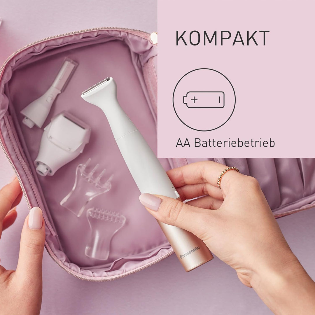 Panasonic ES-WM31 5-in-1 Multi-Trimmer Körper & Bikinizone, Haarentferner für Damen, Damenrasierer,