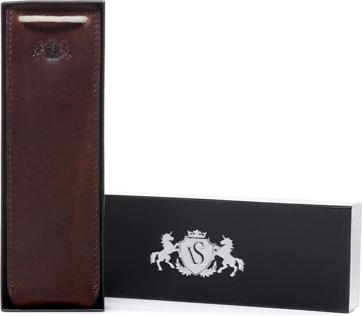SID & VAIN Etui Big Tony aus Premium Leder I Federmappe für Herren und Damen I Schlampermäppchen bra
