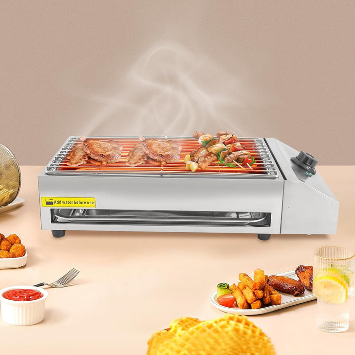 Elektrischer Grill, tragbarer Elektrogrill und elektrischer Fleischgrill - einstellbare Temperatur,