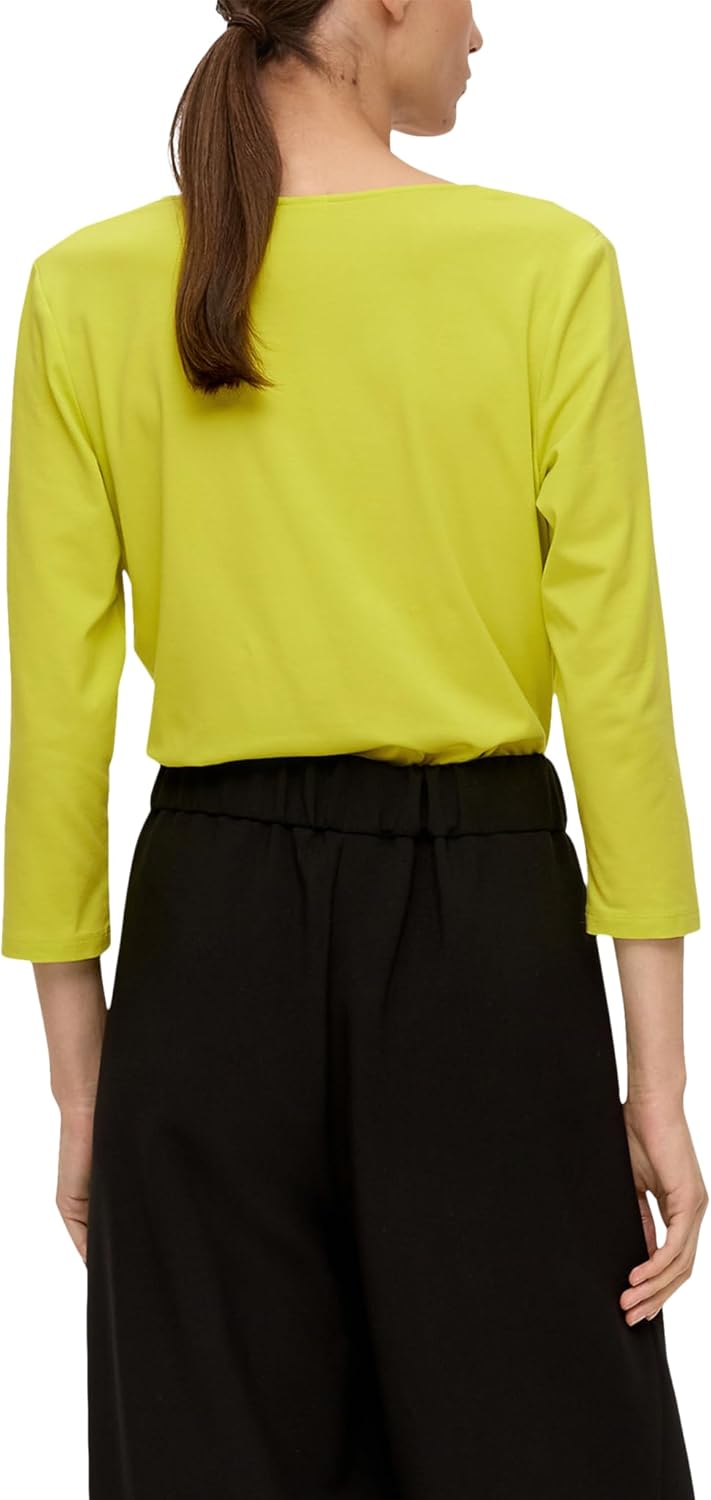 s.Oliver BLACK LABEL Longsleeve aus Baumwollstretch 36 Gelb, 36 Gelb