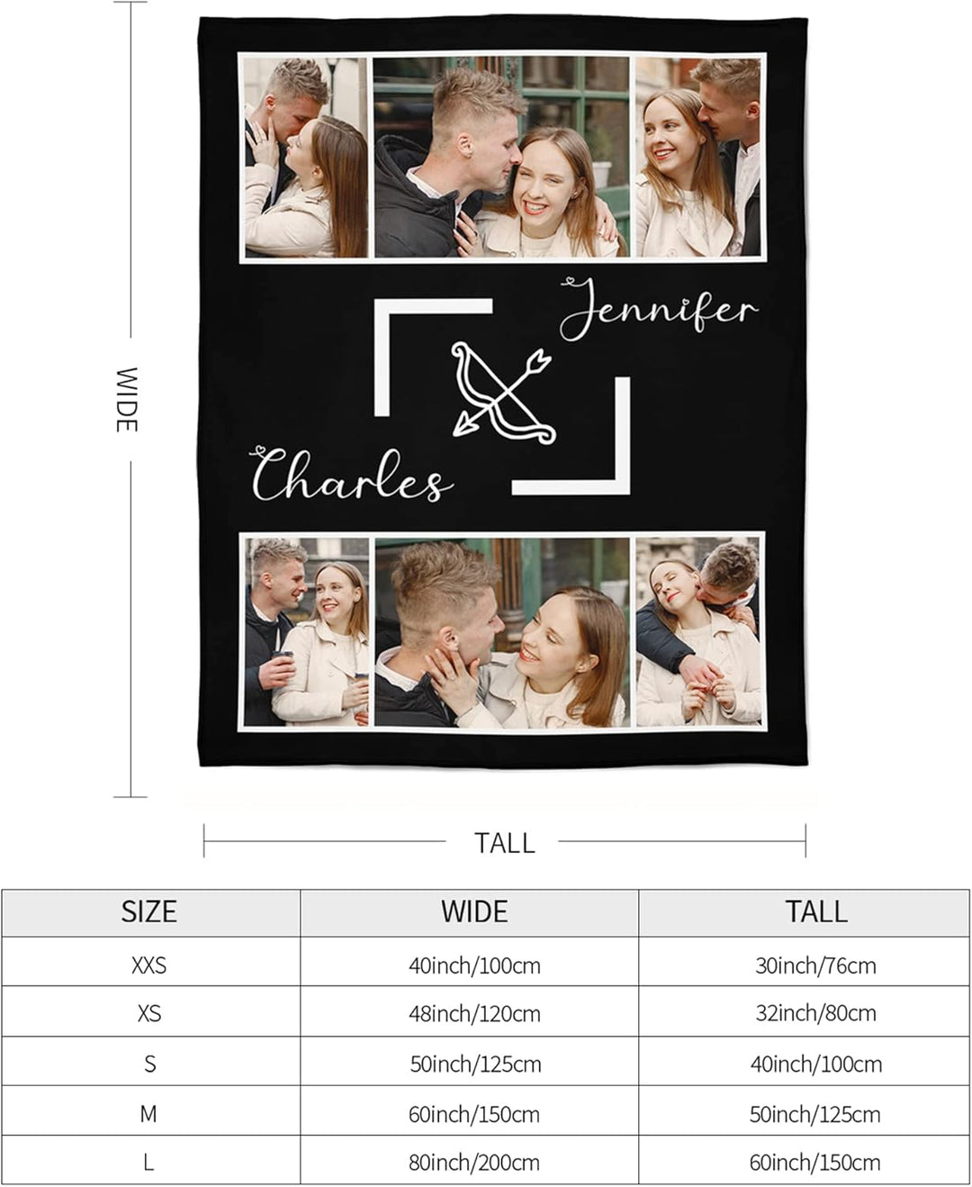 Easycosy personalisierte Decken für Paare Geschenke Benutzerdefinierte Bild, Foto Decke für Freundin