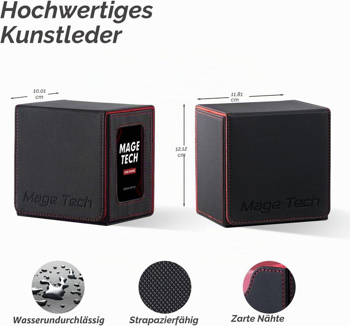 Commander Deckbox für MTG - Patentiertes Design, Commander Display, passt für 100 doppelt eingehüllt