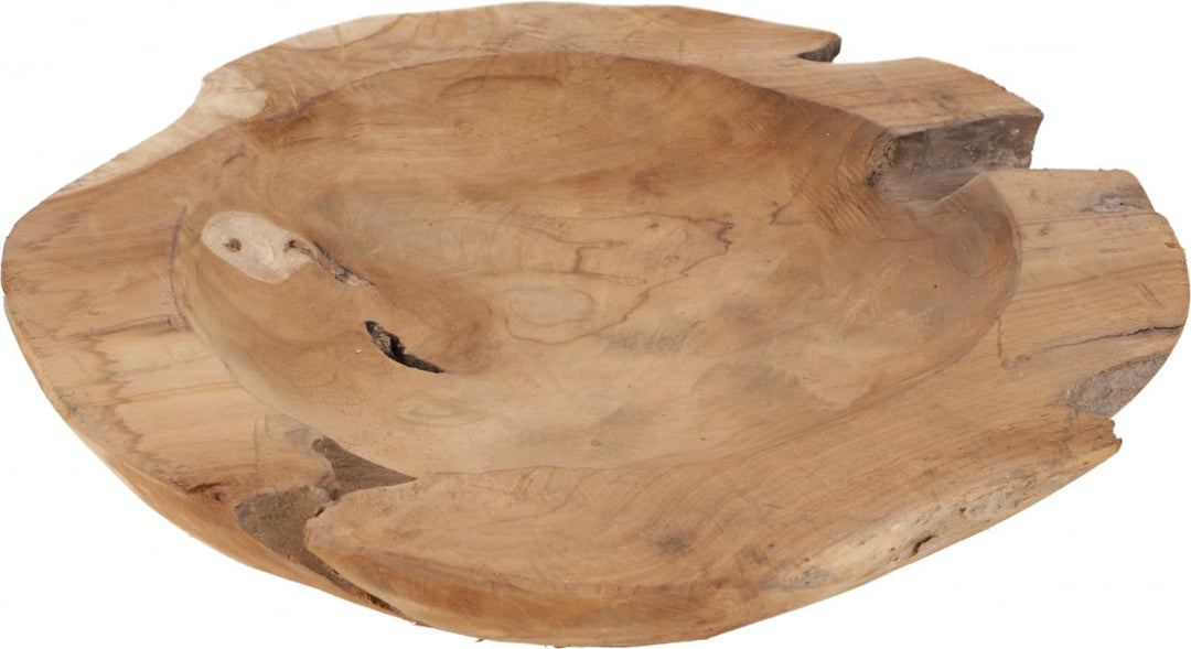 GURU SHOP Schwere Obstschale, Holzschale Dekoobjekt aus Wurzelholz - Modell 4, Braun, 8x32x35 cm, Sc
