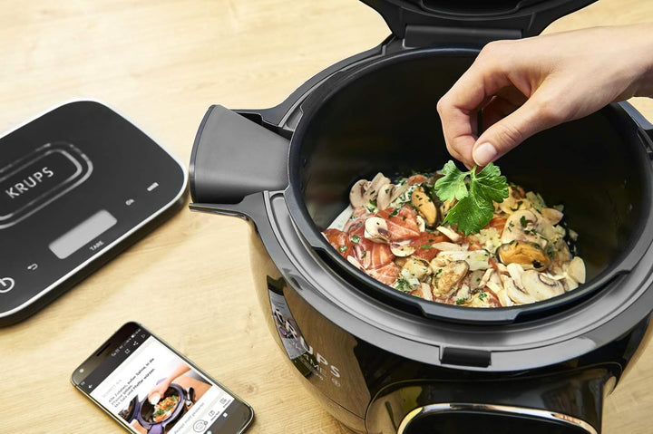Krups CZ8568 Cook4Me+ Grameez Multikocher inkl. vernetzte Küchenwaage, (1600 Watt, 6 Kochstufen, Fas