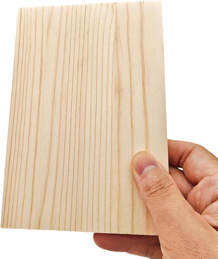 Rechteckige Holzbretter, unlackierte Holzblöcke zum Basteln, 15 x 10 x 1 cm, blanko, zum Schnitzen,