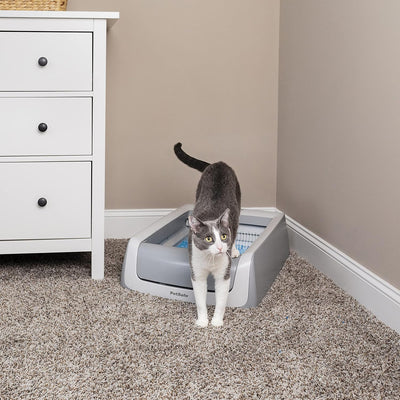 PetSafe ScoopFree selbstreinigende Katzentoilette Automatisches System mit Einwegschale und Kristall