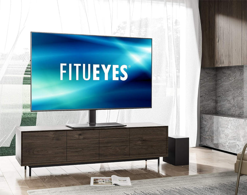 FITUEYES TV Standfuss 50-85 Zoll bis zu 50kg Universal TV Tischständer Schwenkbar Höhenverstellbar M