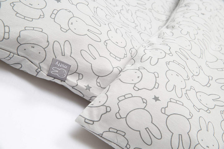 roba Babybettwäsche Miffy® 80 x 80 cm - Bettwäsche Set für Babybett &amp; Beistellbett - Hasen Motiv - B