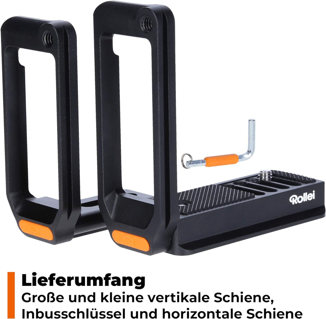 Rollei Universal L-Bracket, Arca-Swiss kompatibler L-Winkel für die Montage unter der Kamera.… Singl