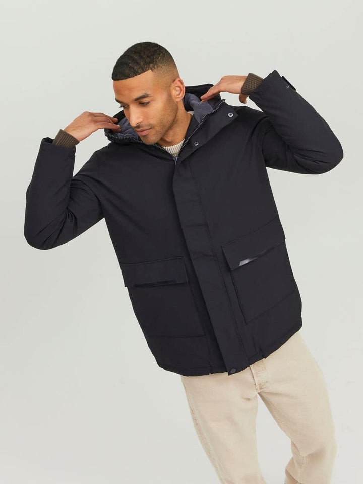 JACK & JONES Male Parka Parka S Schwarz, S Schwarz