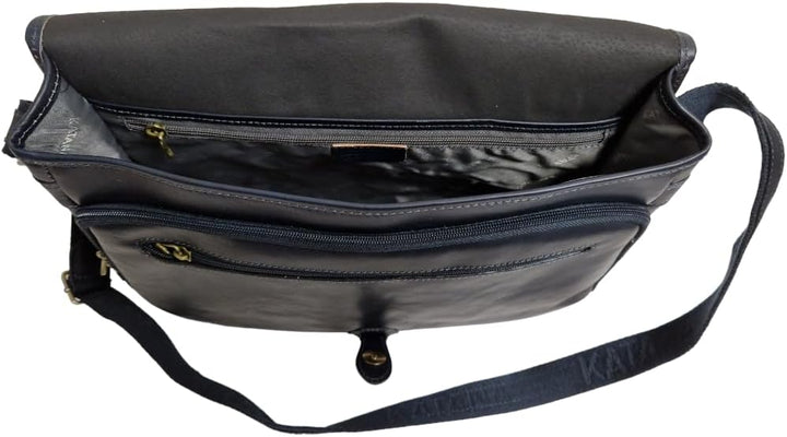 Umhängetasche Katana aus Färsenleder, K 32599 Blau, Blau