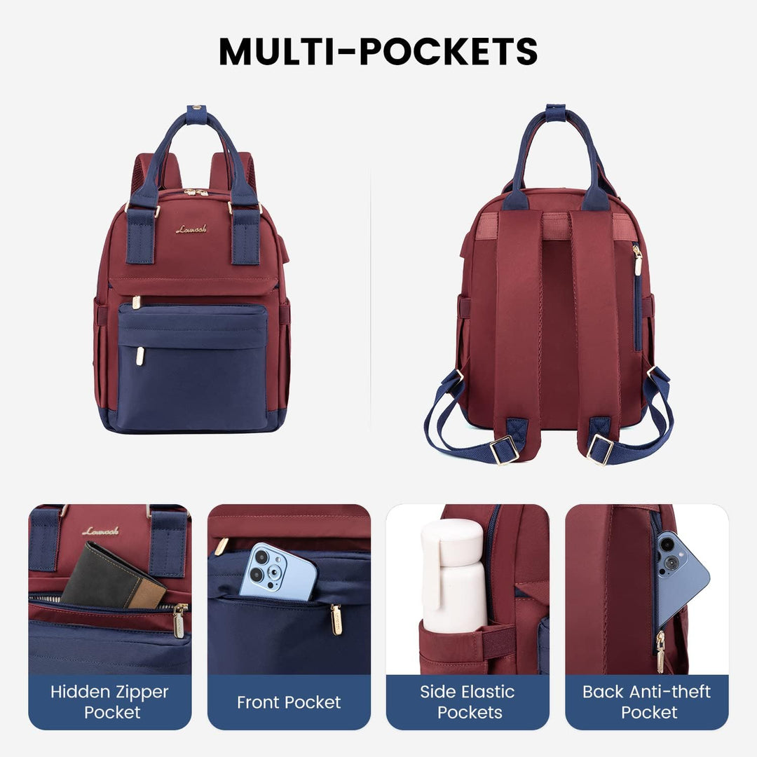 LOVEVOOK Rucksack Damen Klein, Wasserdicht Cityrucksack Handtasche 2 in 1, Mini Tasche Daypack Backp