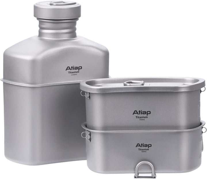 Titan Canteen Sauerei-Set mit Wasserflaschentopf, ultraleicht, tragbar, 1100 ml Topf mit 750 ml und