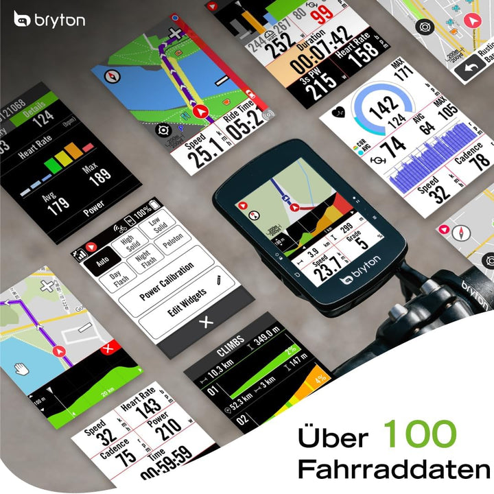 Bryton Rider S510 2,8 Zoll Farb-LCD-Touchscreen GPS Fahrradcomputer, Offline-EU-Karte, kompatibel mi
