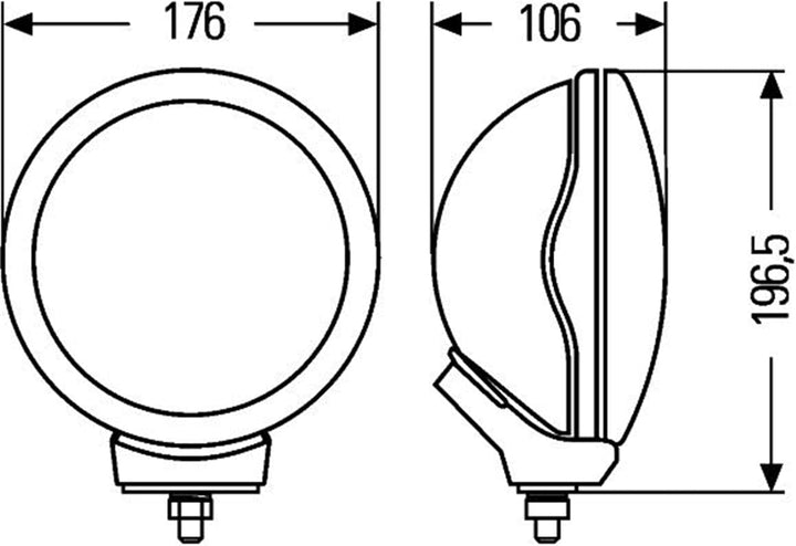 HELLA - Halogen-Fernscheinwerfer - Rallye 1000 - E1 999/ECE-R8 - 12/24V - 1F5 008 273-001 mit Schutz