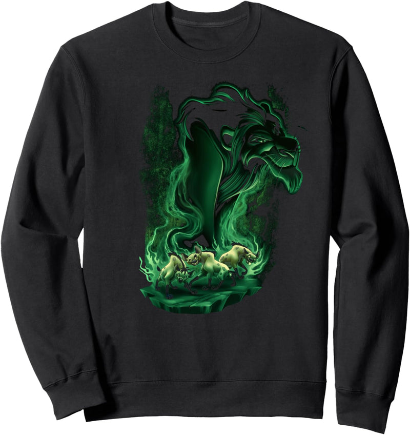 Disney The Lion King Scar Hyenas Green Hue Dark Portrait Sweatshirt